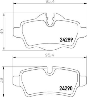 Комплект гальмівних колодок BREMBO P06103