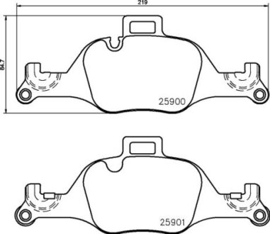 Комплект тормозных колодок из 4 шт. дисков BREMBO P06107