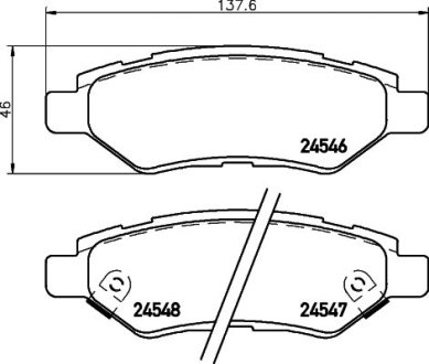 Тормозные колодки дисковые BREMBO P09 014