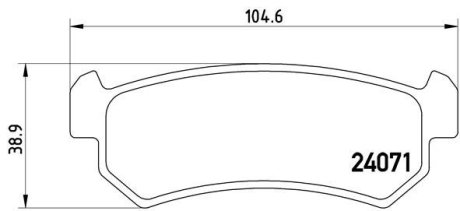 Комплект тормозных колодок BREMBO P10001