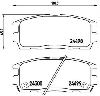 Комплект тормозных колодок BREMBO P10004