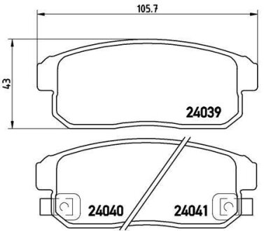Комплект гальмівних колодок BREMBO P10005