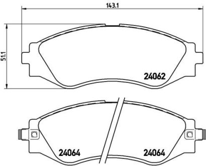 Тормозные колодки дисковые BREMBO P10 006 (фото 1)