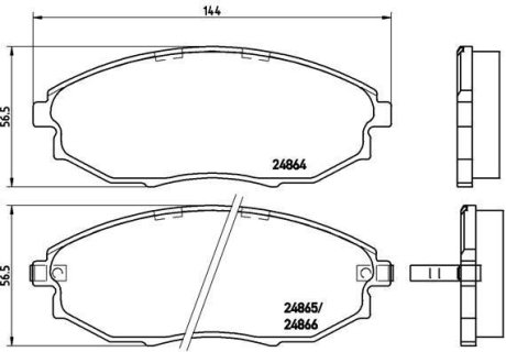 Тормозные колодки дисковые BREMBO P10 007