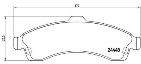 Комплект гальмівних колодок BREMBO P10009