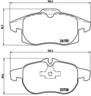 Гальмівні колодки дискові BREMBO P10 011