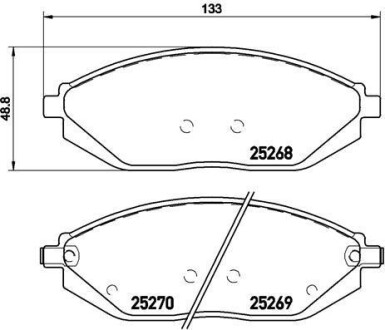 Тормозные колодки дисковые BREMBO P10 054