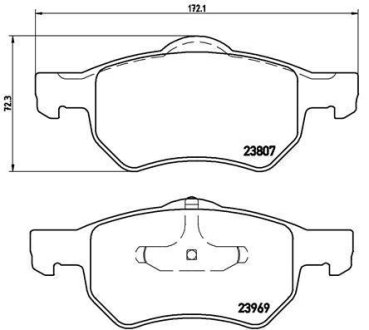 Гальмівні колодки дискові BREMBO P11 013