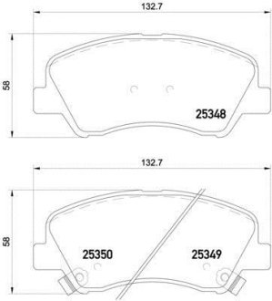 Гальмівні колодки дискові BREMBO P18 025