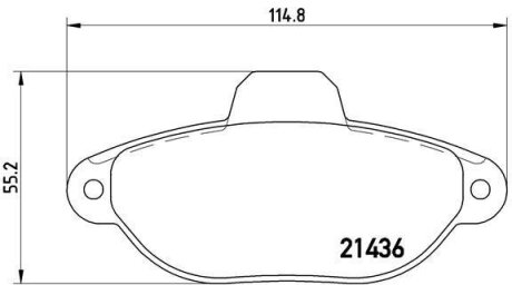 Комплект гальмівних колодок BREMBO P23060
