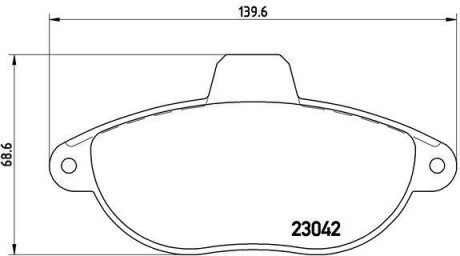 Тормозные колодки дисковые BREMBO P23 072