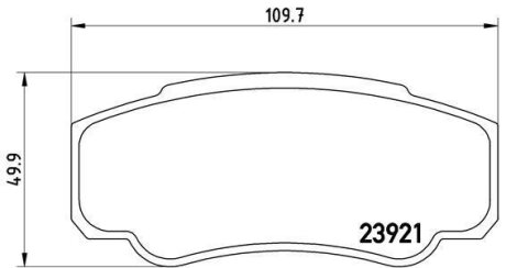 Комплект гальмівних колодок BREMBO P23093