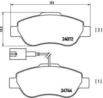 Тормозные колодки дисковые BREMBO P23 107