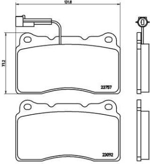 Комплект гальмівних колодок BREMBO P23115