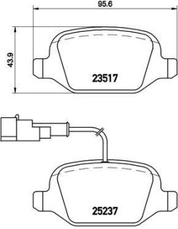 Комплект гальмівних колодок BREMBO P23131