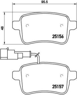 Комплект гальмівних колодок BREMBO P23133