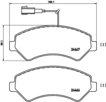 Тормозные колодки дисковые BREMBO P23 136