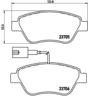 Тормозные колодки дисковые BREMBO P23 141