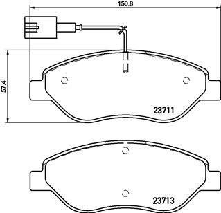 Тормозные колодки дисковые BREMBO P23 145