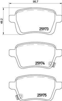 Комплект гальмівних колодок BREMBO P23156