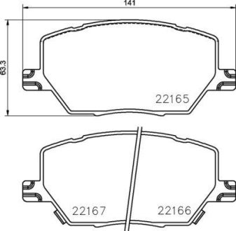 Комплект тормозных колодок из 4 шт. дисков BREMBO P23164