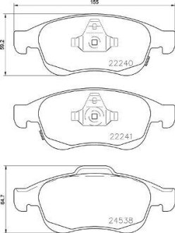 Тормозные колодки дисковые BREMBO P23 165