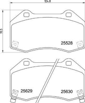Комплект гальмівних колодок BREMBO P23182