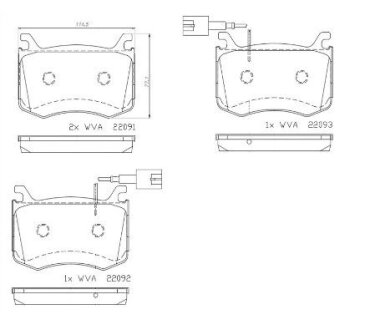 Комплект гальмівних колодок BREMBO P23183