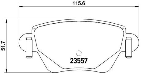 Комплект гальмівних колодок BREMBO P24059