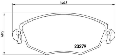 Комплект гальмівних колодок BREMBO P24060