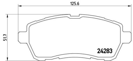 Гальмівні колодки тюнінгові BREMBO P24072X