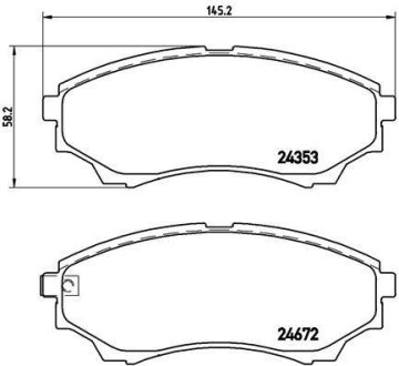 Комплект тормозных колодок из 4 шт. дисков BREMBO P24086