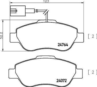 Гальмівні колодки дискові BREMBO P24 150