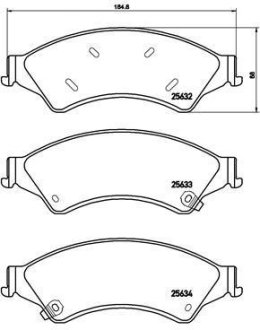 Тормозные колодки дисковые BREMBO P24 153