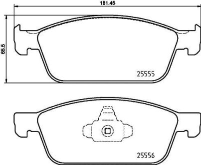 Комплект гальмівних колодок BREMBO P24199
