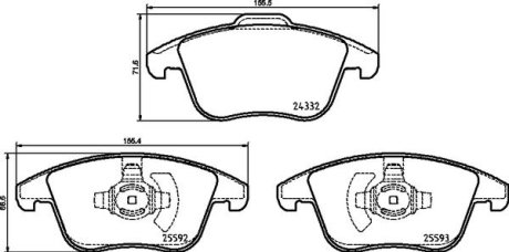 Колодки гальмівні дискові BREMBO P24211