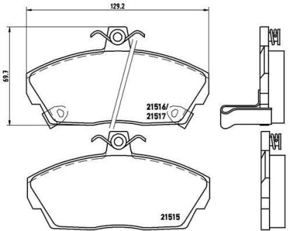 Комплект гальмівних колодок BREMBO P28020