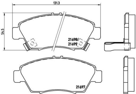 Тормозные колодки дисковые BREMBO P28 024