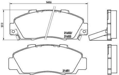 Комплект тормозных колодок BREMBO P28026