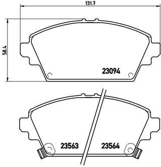 Комплект тормозных колодок из 4 шт. дисков BREMBO P28029