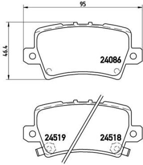 Комплект тормозных колодок BREMBO P28038