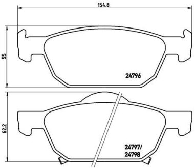 Гальмівні колодки тюнінгові BREMBO P28044X