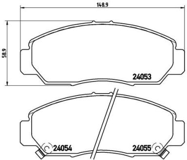 Тормозные колодки дисковые BREMBO P28 047