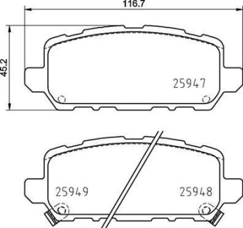 Тормозные колодки дисковые BREMBO P28 090