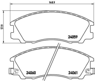 Гальмівні колодки дискові BREMBO P30 017