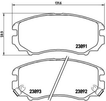Гальмівні колодки тюнінгові BREMBO P30018X