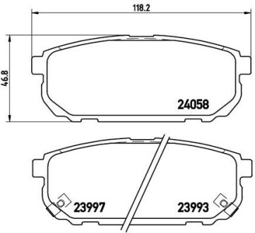 Комплект гальмівних колодок BREMBO P30023