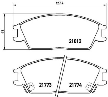 Комплект тормозных колодок BREMBO P30024