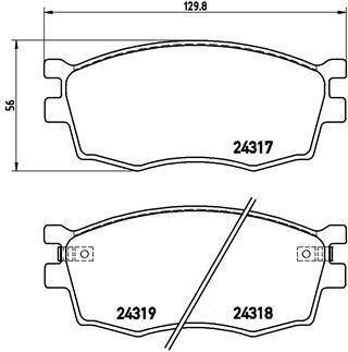 Комплект гальмівних колодок BREMBO P30026