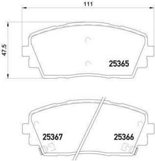 Тормозные колодки дисковые BREMBO P30 053